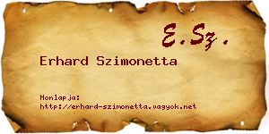 Erhard Szimonetta névjegykártya